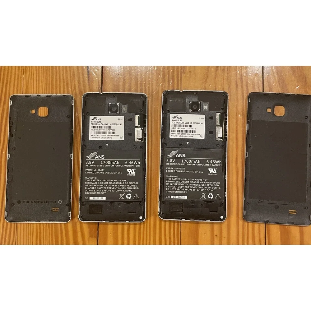 ANS UL40 16GB Silver Android Smartphone Assurance Wireless Lot Of 2 *PARTS ONLY*